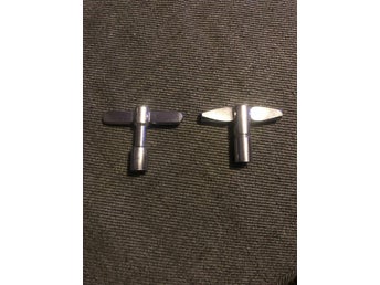 Trumstämmare i metall – 2 st – 1970‑tal, vintage drum keys