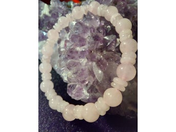 Armband Rosenkvarts 8mm & Donuts