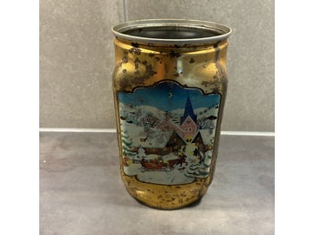 Gammal plåtburk / burk i fint vintageskick!