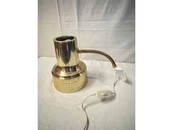 Vägglampa / Väggarmatur i gul metall - Carl Thore - Retro