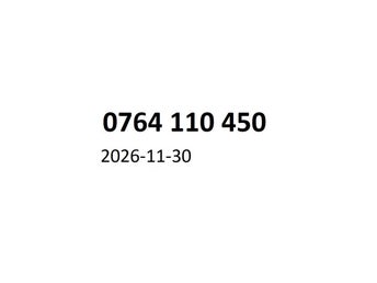 0764 110 450 Diamant mobilnummer kontantkort guldnummer guld nummer