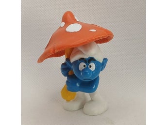 Smurf - Svampparaply / Svamp / Flugsvamp , Peyo Applause