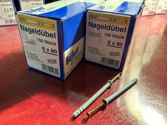 Spikplugg (id01642-43) plugg med spik 6x80 Hufner 2x100 st EAN 4022489140301