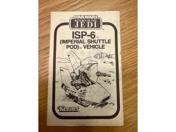 Vintage Manual Star Wars ISP-6 Imperial Shuttle Pod