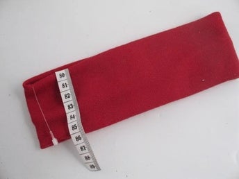 Handsydd Vinröd Stretch Hårband i bomull
