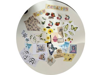 scrapbooking tags mix pyssel toppers
