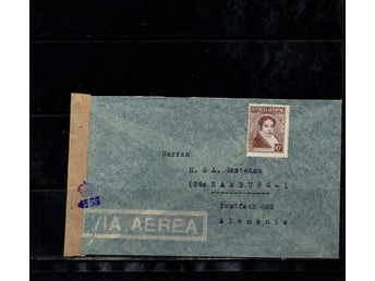Argentina brev med (brititsk) censur till Tyskland