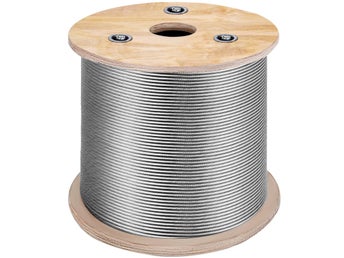 Rostfri Vajer 152 m 3,2 mm 316 Stålwire för Marin, Lyft och Räcken