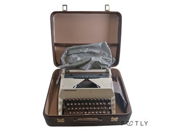 Facit Privat Skrivmaskin Vintage Mekanisk Beige Väska Typmaskin Sweden Retro