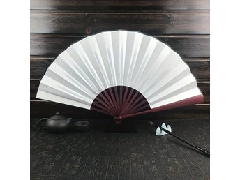 Solfjäder - Enfärgad - Stor 27cm