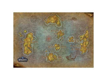 WORLD OF WARCRAFT MAP KARTA MAXI POSTER Affisch Plansch Tavla Windows Blizzard