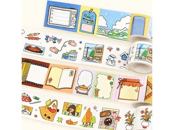4 Rullar Dekorativ Journaling Tejp DIY Scrapbooking