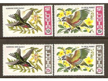 St Lucia Fåglar Mi 233-36 xx