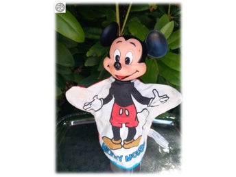 Mickey Mouse Musse Pigg handdocka vintage Walt Disney Prod. 70-tal Rare vintage