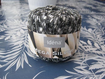 Garn - Idena - Mega Silver 50g Nr:1112 **Nytt**