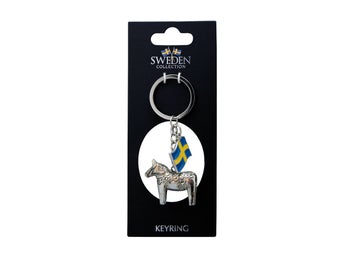 Dalahäst 3D Nyckelring 2-pack