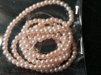 Här erbjuder jag fina baby rosa 3 mm glas pärlor (mer än 185 stycken)