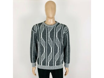 Cosby Vintage Retro 90-tals Grå Tröja Storlek S