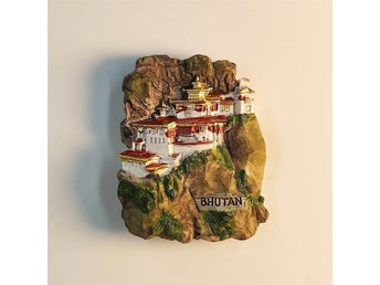 Bhutan Tiger’s Nest Monastery Kylskåpsmagnet