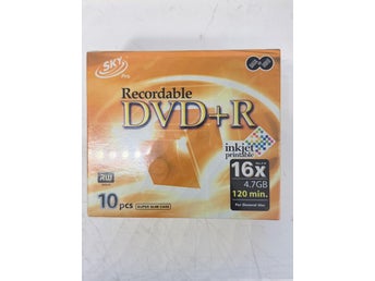 SKY Pro Recordable DVD+R Inkjet Printable 16x 4.7GB 120 min. 10-pack