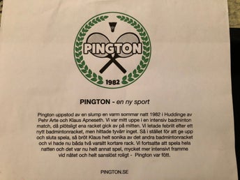 Pington - en ny sport
