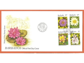 Barbados FDC Blommor 19.12.95 vinjett