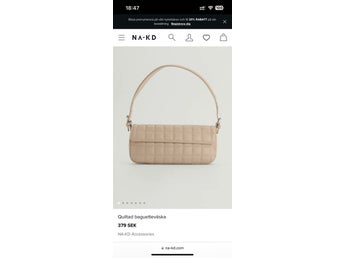 Quiltad baguetteväska