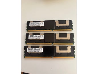 Elpida 3x4GB DDR2 ECC FB-DIMM PC2-5300F – 12GB RAM – EBE41FE4ACFT