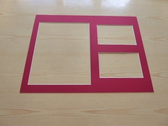 Oanvänt 30 cm x 40 cm passepartout till exempel för autograf och fotografi