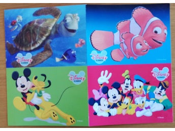 4 VYKORT MED DISNEYMOTIV