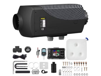 Dieselvärmare 8 kW 12V med LCD-display, Fjärrkontroll och Ljuddämpare