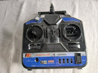 Deler/Rep FlySky FS-T4B 2.4GHz RC-sender – 4 kanaler – AFHDS