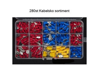 Kabelskosortiment, 280 st i olika storlekar