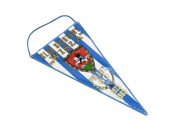 Pulawy Vintage Antik Vimpel Flagga Klub Sportowy Wisla Polen 60 År 1923 1983