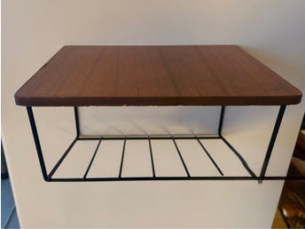 Stringhylla i teak och metall - vintage