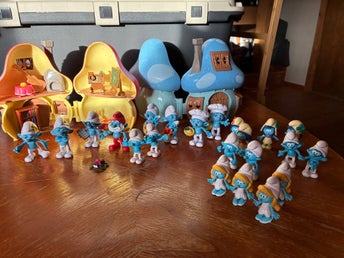 Smurfarna - figurer med två hus