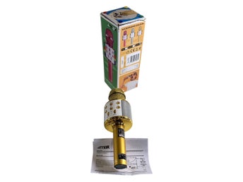 Max KM15G Gold BT/MP3 Karaoke Mikrofon Bluetooth MP3 Guld Trådlös Högtalare