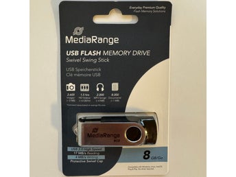 USB-minne 8GB - MediaRange - USB 2.0 - 8 GB - helt nytt