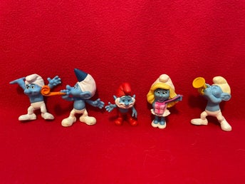 Smurfarna - 5 stycken Smurf-figurer