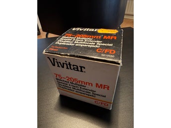 Vivitar 75-205mm MR Matched Multiplier 2x Extender för Canon C/FD