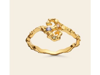 Ny! Maanesten, Sterling silver (925) pläterat med 18 karat guld ,storlek 45