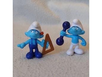 Två Smurf figurer 2016. Smurf Smurfarna Peyo Smurfs