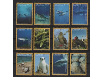 Samoa 2016 Fåglar fiskar National geographic 12v