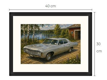 1969 Chevrolet Impala Art print tavla Limited Edition #reapåtradera