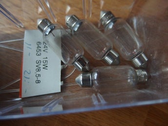 4 st glödlampor reservlampor 24V 15W OSRAM spollampa
