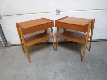 MYCKET FINA CARLSTRÖM & CO SÄNGBORD TEAK NATTDUKSBORD RETRO /A34