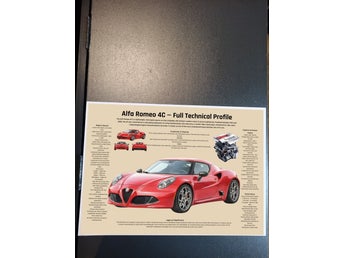 affisch A3 Alfa Romeo 4C