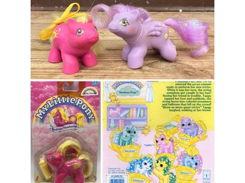 My Little Pony G1 Baby Sunset 1993 och Baby Yo-Yo 1989