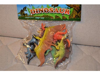 6st Dinosaurier (Tyranusaurus Rex, Iguanodon, Stegosaurus mm) 10-15cm Ny