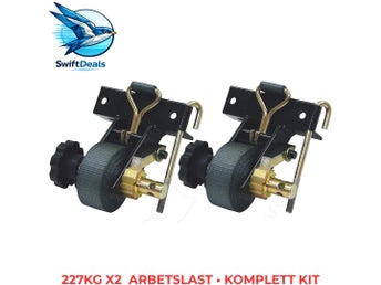 NY Buyers Products Spärrband 2-pack • 227 kg • Fyrkantsrör • Dubbel J-krok